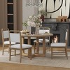 Whisen 5-Piece Retro Dining Set with Round Table Top and 4 Upholstered Chairs - 2 of 4