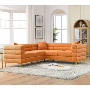 81.5-Inch Oversized Corner Sofa, L-Shaped Sectional Couch,   5-Seater Corner Sofas with 3 Cushions for Living Room, Bedroom, Apartment, Office - 1 of 4