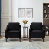 Modern Velvet Accent Armchair with Wooden Legs, Soft Cushion Single Seat Sofa Chair for Living Room and Bedroom - 2 of 4