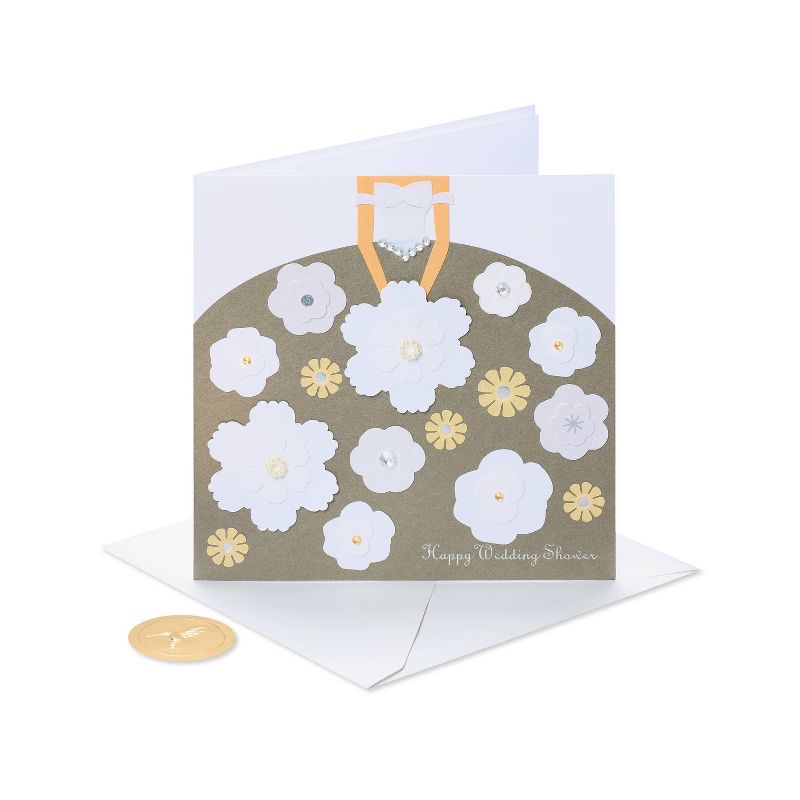 Wedding Shower Card Skirt with Flowers - PAPYRUS, 1 of 7