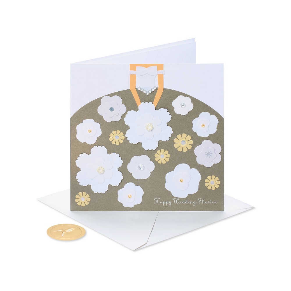 Photos - Envelope / Postcard Wedding Shower Card Skirt with Flowers - PAPYRUS