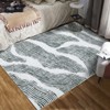 Area Rug Geometric Stripes Rug Modern Washable Living Room Rug Low Pile Non-Slip Throw Rugs for Bedroom Office - 2 of 4