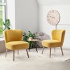 WestinTrends Genevieve 25" Wide Upholstered Boucle Armless Accent Chair - 2 of 4