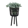 3 PCS Bamboo Plant Stand, Wooden Flower Pot Holder, Plant Display Rack, Standing Planter Flower Basket for Garden Patio Entryway or Living Room - 4 of 4