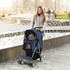 Costway Folding Pet Stroller 4-Wheel Pet Travel Carrier w/Storage Basket - 2 of 4