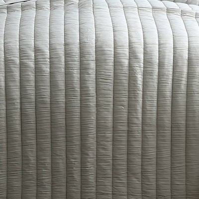 Light Gray Microfiber Queen Reversible Coverlet Set