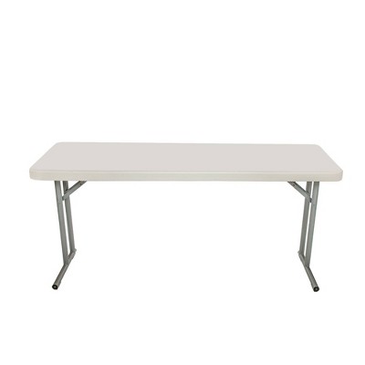 Gray 60" Lightweight Folding Seminar Table with Steel Frame