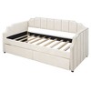 NicBex 79.1" Daybed with Storage Upholstered Day bed Velvet Fabric Twin Size Daybed with 2 Spacious Drawers and Waved Arms for Apartment - 2 of 4