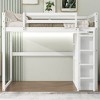 NicBex Full Size Loft Bed with Storage & LED Lights,Wooden Loft Beds with Built-in Wardrobe & Shelves,Spacious Loft Bed for Kids,Teens - 3 of 4