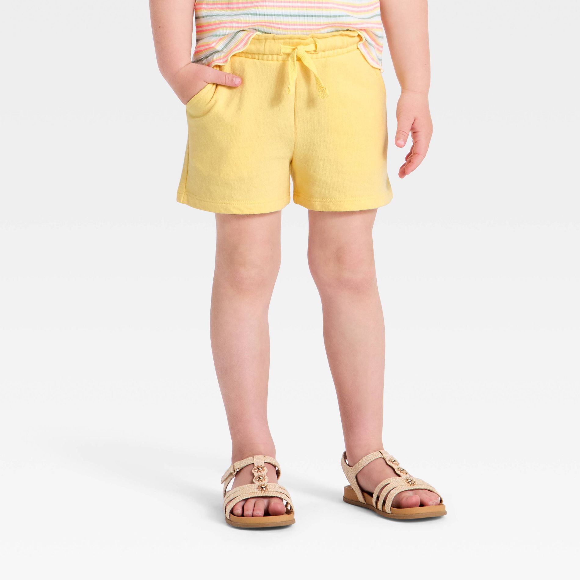 Toddler Girls' Knit Shorts - Cat & Jack™ Yellow