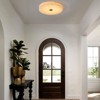 CityFurn Modern LED 11.8"/15.7" Modern Gold Round Flush Mount Ceiling Lights with Alabaster Shade - 2 of 4