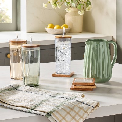 65 fl oz Stoneware Beverage Pitcher