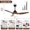Sofucor Ceiling Fans with Lights 52 Inch Ceiling Fan with Light and Remote 6 Speed Quiet Noiseless 3 CCT, Reversible for Bedroom Living Room - 4 of 4