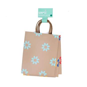 4pk Small Printed Gift Bag - Spritz™: Floral Design, Multicolor, FSC Certified, All Occasions