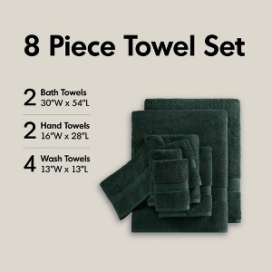 100% Cotton Solid Color Heavyweight Bath Towel Set, Anti-Microbial Certified Highly Absorbent Plushy Bath Towel - 1 of 4