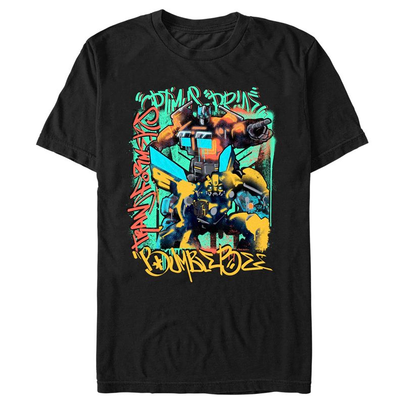 Men's Transformers: Rise of the Beasts Graffiti Poster T-Shirt, 1 of 6