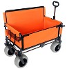 CAVINAS 3-in-1 Folding Wagon Cart with Bench Seat, Shopping Wagon Cart for Camping, Shopping - 3 of 4