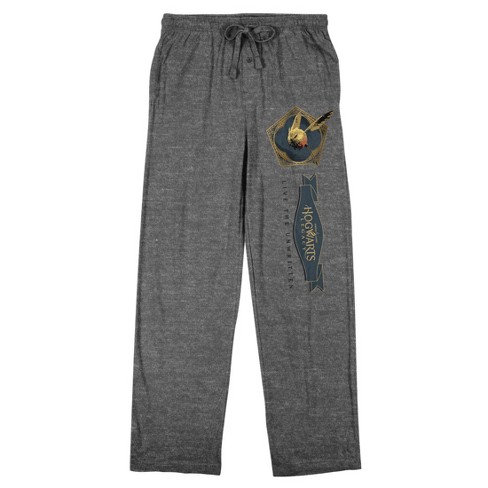 Hogwarts Legacy Golden Snidget Logo Men's Gray Heather Sleep Pajama Pants :  Target