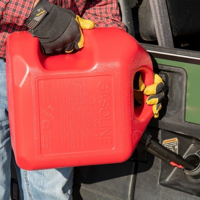 MIDWEST CAN 5610 5 GALLON RED GASOLINE CAN PORTABLE FUEL CONTAINER JUG - 4 PACK