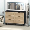 FURNIinspire Dressers 6 Drawers Rattan Storage Cabinet Dresser Organizer For Bedroom, Nursery, Clothes Closet, Multicolored, 43.31"*15.75"*29.53" - 4 of 4