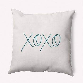 16"x16" Modern 'XOXO' Valentines Square Throw Pillow - e by design