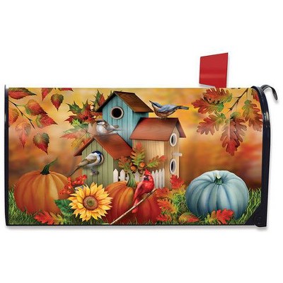 Fall Floral Birdhouses Mailbox Cover  - Standard Size - Briarwood Lane