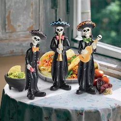 Design Toscano Dia de los Muertos Skeleton Mariachi Catrina Statues: Set of Three