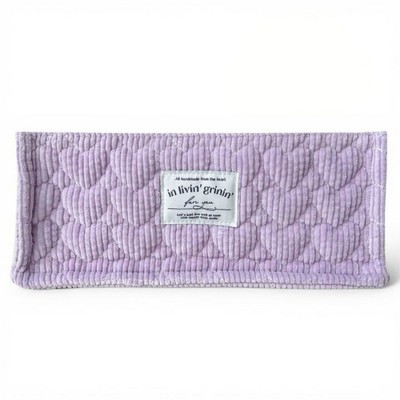 Anna-Kaci Rectangular Quilted Storage Box with Soft Sides and Label Accent 4.7x11x6.3in