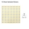 Unique Bargains Scrapbooking Crafts Round Self-Adhesive Alphabet Letter Stickers 15 Pcs - 2 of 4