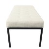 Tufted Metal Bench - HomePop - 3 of 4