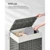 SONGMICS Laundry Hamper Bamboo Laundry Basket with Lid and Handles Wicker hamper - image 3 of 4