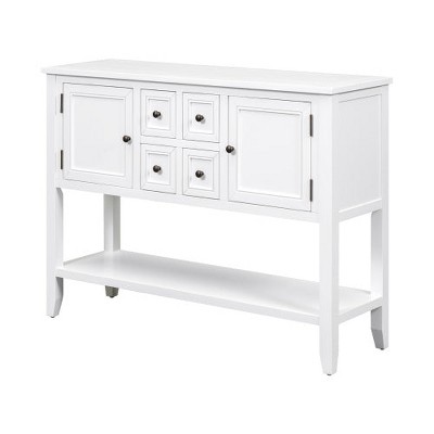 LunaLulinlk Storage Vintage Console Table with Four Small Drawers and Bottom Shelf for Living Rooms, Entrances and Kitchens