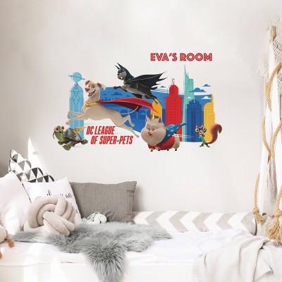 DC Super Pets Giant Self-Adhesive Wall Decals for Kids