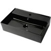 ALFI  ABC901-BM Black Matte 24Inch Modern Rectangular Above Mount Ceramic Sink with Faucet Hole - 3 of 4