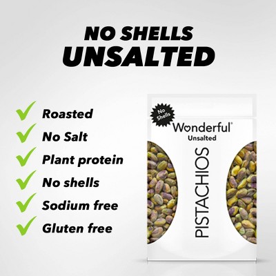 Wonderful No Shell Pistachios Unsalted - 12oz