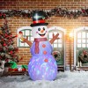 Outsunny 7.9' Christmas Inflatables Branch Hand Snowman with Rotating Colorful LED Light for Lawn Garden Party - 3 of 4