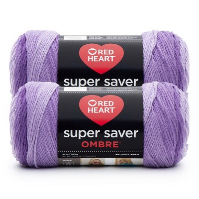Red Heart Super Saver Yarn 12 Pack-Violet Ombre