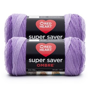 Red Heart Super Saver Yarn 12 Pack-Violet Ombre - 1 of 4