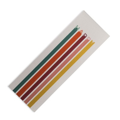 Showmemars Happy Letters in Retro Colors (6mm) 24" x 70" Yoga Mat - Society6