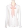 INSPIRE CHIC Women Pleated Pure Chiffon Long Solid Color Semi Sheer Stretchy Neck Scarves 1Pc - 2 of 4