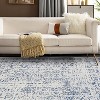 Vintage Traditional Washable Area Rug - Foldable Thin Non-Slip Carpet, Distressed Floral Print Kitchen Accent Mat for Bedroom, Living Room Bathroom - 3 of 4