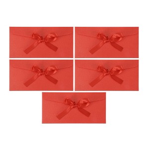 Unique Bargains Bow Tie Design Invitation Envelopes for Greeting Cards Wedding Birthday Christmas 5 Pcs - 1 of 4