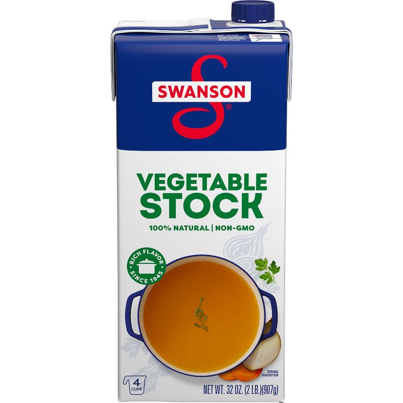 Swanson 100% Natural Gluten Free Vegetable Cooking Stock - 32 fl oz, 1 of 14