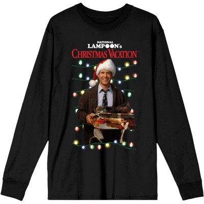 National Lampoon's Christmas Vacation Christmas Gifts Juniors Black Long  Sleeve Tee-Small