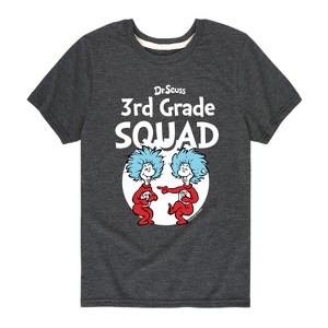 Boys' - Dr. Seuss - 3rd Grade Squad Thing 1 and Thing 2 Short Sleeve Graphic T-Shirt - 1 of 4