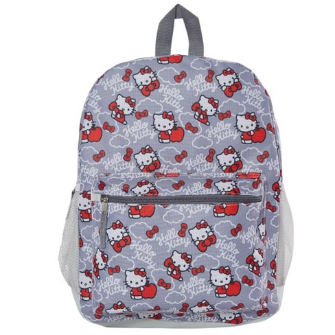 Hello Kitty Backpack For Girls 16 Inch Red And Grey Target