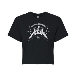 Women's - Barbie - Country Metal Ken Cropped Graphic T-Shirt - 1 of 4