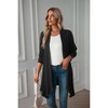 Coolmee Women's Lightweight Cardigan Casual Soft Long Sleeve Floral Knit Cardigans with Pockets High Low Hem Draped - 3 of 4