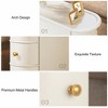 Lirago, Wood End Table with 2 Drawers - Fully Assembled Narrow Nightstand/Side Table, Off-White - 4 of 4