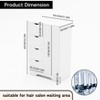 FurnitureR Storage Cabinet with 4 Drawers and Side Door, Modern Wood Organizer Unit with Adjustable Shelves, 32.28Inch Tall, White - 3 of 4